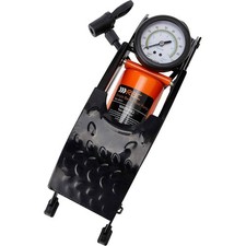 RAC Heavy Duty Foot Pump Air Inflator Car Bike Tyres 100PSI Gauge Hilka