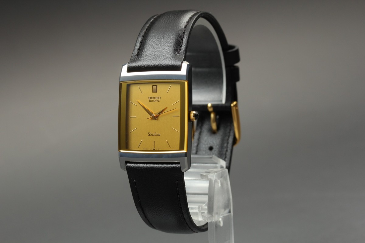 Vintage 1985 N MINT Seiko Dolce 7321-5730 Tungsten Tank Quartz