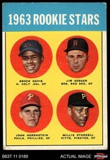 1963 Topps #553 Willie Stargell Rookie Stars 3 - VG