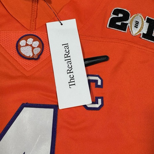 Nike Clemson Tigers XXL #4 Watson Home Football Jersey Sewn Fuller ACC Patch - Picture 3 of 7