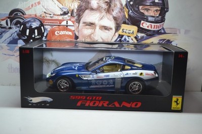 HOTWHEELS ELITE - FERRARI 599 GTB FIORANO - BLAU - MODELLAUTO IM MASSSTAB 1:18 - L125