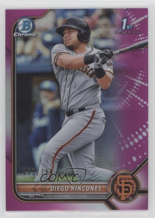 2022 Bowman Chrome Prospects Fuchsia Refractor /199 Diego Rincones #BCP-65 2l4