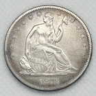1876-S Seated Liberty Half Dollar 50C Silver Coin VF XF Details Nice Eye Appeal