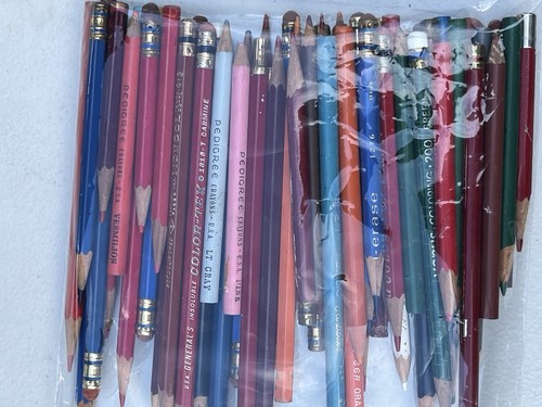 Vintage Wood Colored Pencil/Crayons Lot Venus Eagle Dixon Pink Mongol Wallace - Picture 10 of 11