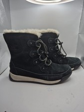 SOREL WHITNEY II JOAN LACE NY4572 010 5 US Youth Snow Boot Shoe Waterproof Black
