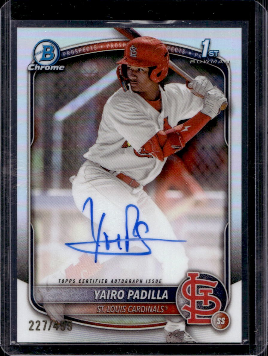 Yairo Padilla 2025 Bowman Chrome #CPA-YP Refractor Auto /499