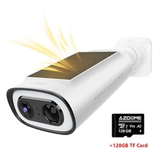 ARPHA 2K Wireless Solar Power Wi-Fi Outdoor Security Camera System 128GB TF Card