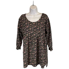 Elodie Women’s Dainty floral tunic top empire waist medium Fairy cottage-core