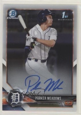 2018 Bowman Draft Chrome Draft Pick Parker Meadows #CDA-PM Auto 7i2