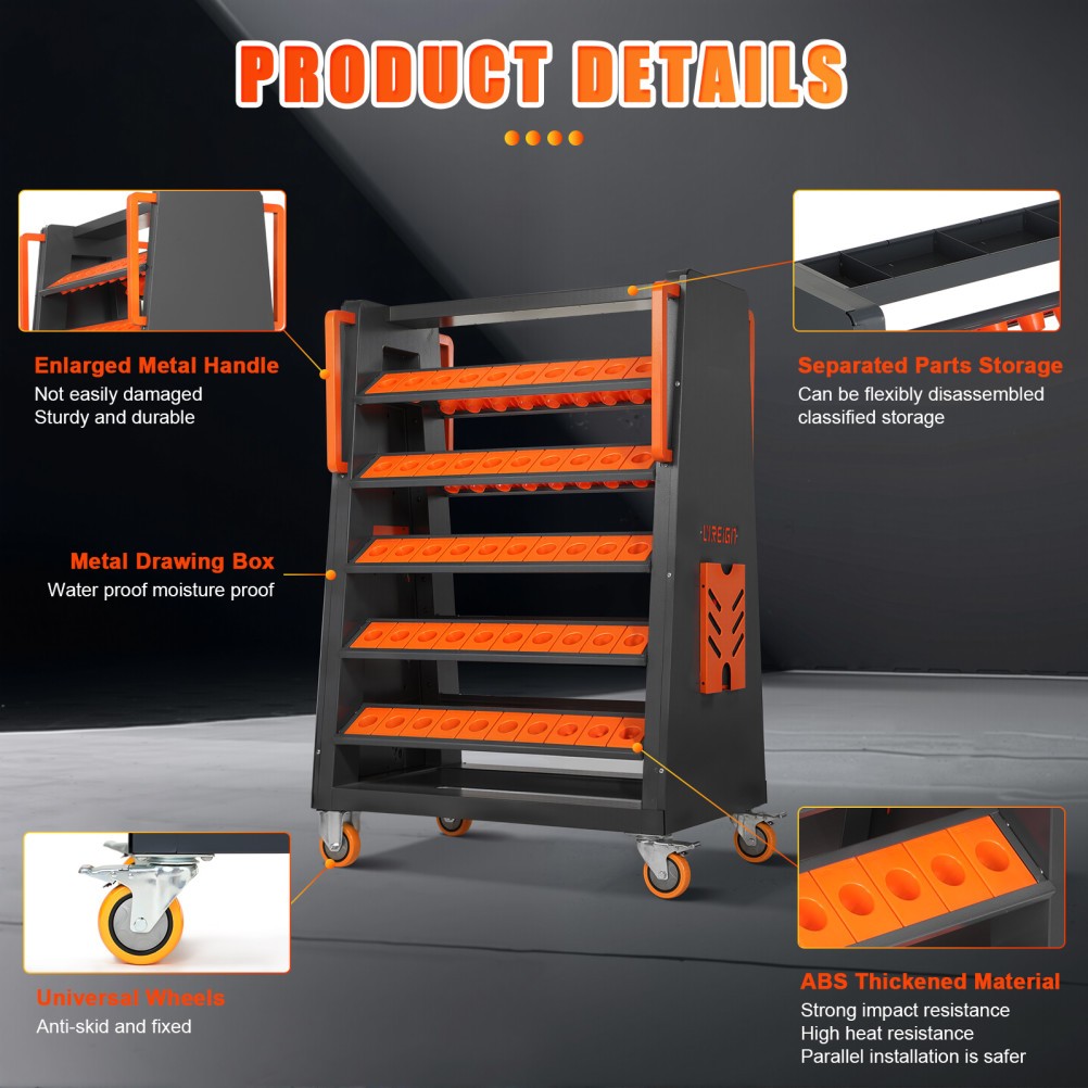 CNC Tool Storage Racks Movable can be Install CAT40-100CAP strong load ...