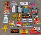 Lot of 24 Porcelain Enamel Signs – Mixed Designs, Vintage Style, single sided