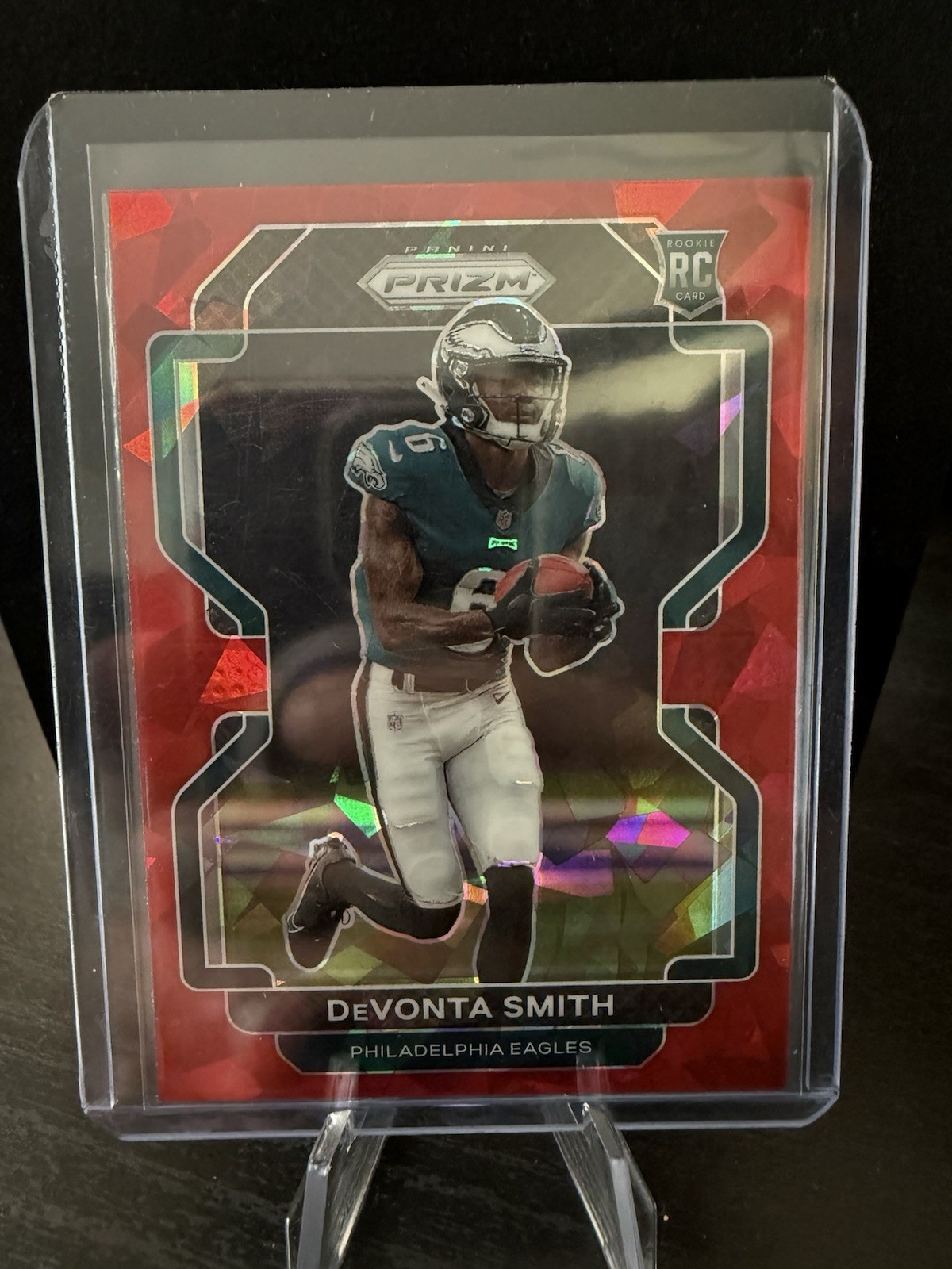 2021 Panini Prizm - Rookie Devonta Smith #335 Red Ice Prizm (RC)
