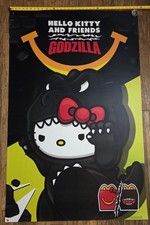 Huge Original McDonald s Hello Kitty and Friends x Godzilla Promo Poster Rare