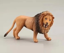 Male Lion Wildlife Animal Figure Toy PVC Doll Small Figurine Birthday Gifts