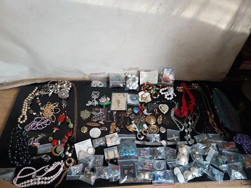 Vintage to Modern Costume Jewelry Large Lot 3 lbs + necklaces, pendants, earring