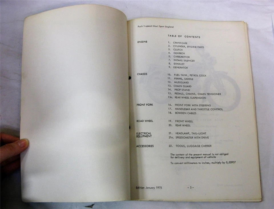 PUCH Maxi-Sport Illustrated Moped Parts List Jan 1975 #TS 907.1.71.375.4 - Image 2 of 4