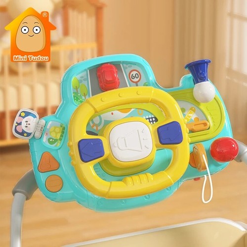 Baby Stroller Toy Eletric Music Light Sound Car Copilot Desk Game Steering Wheel - Picture 1 of 10