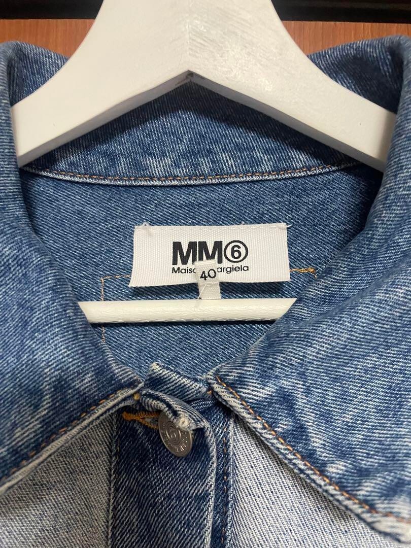 Maison Margiela MM6 inside out denim Jacket Blouse Men Size Maison Margiela MM6 inside out denim Jacket Blouse Men Size
