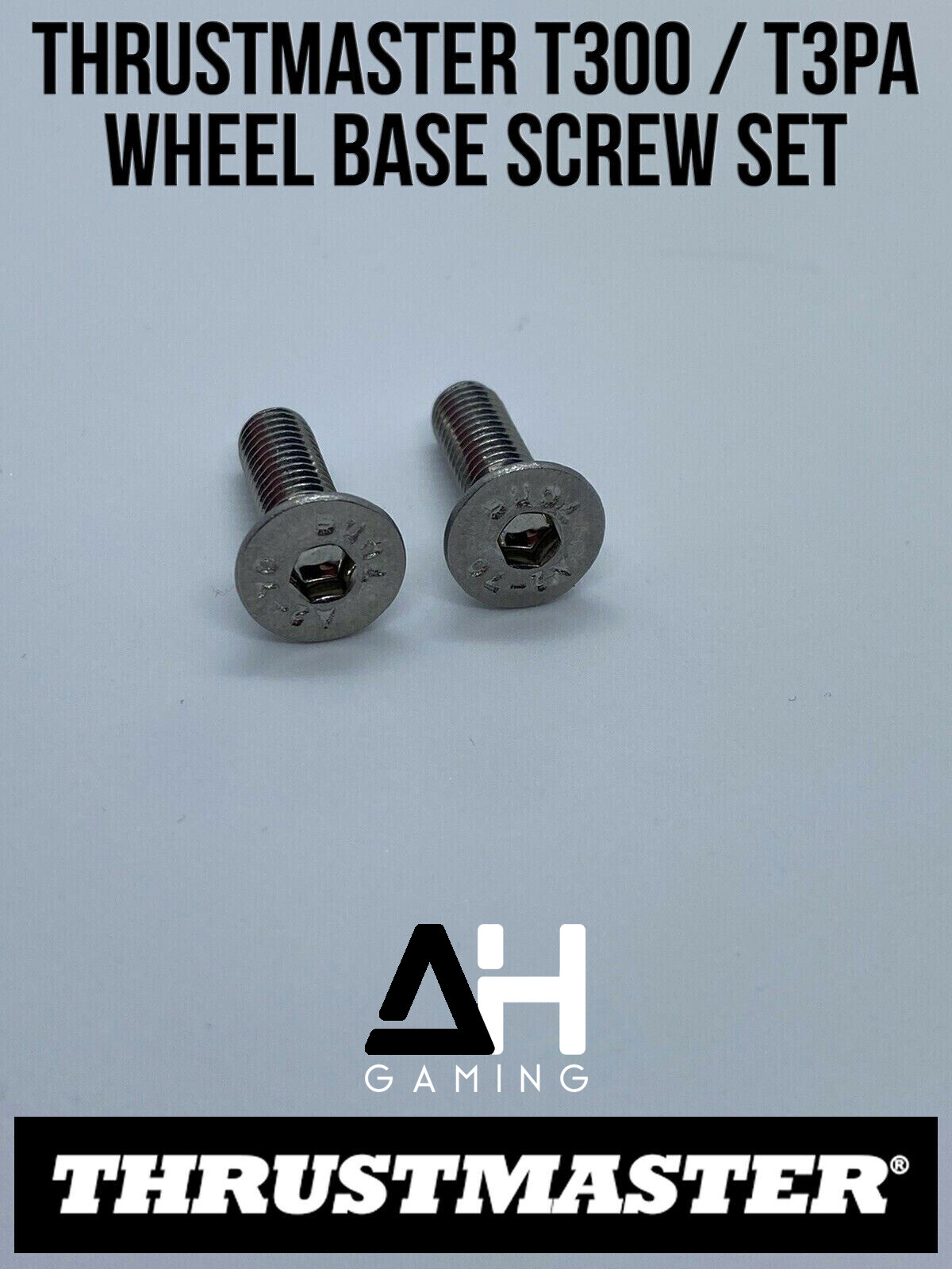 Thrustmaster T300 / T3PA Wheel Base Hard Mount Screws x2 SILVER