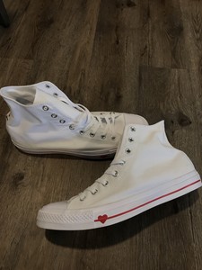 converse fear love white