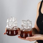 Set of 8 Cute Ribbed Glass Cups with straw and straw brush,4 Wave Shape Design  — photo 5
