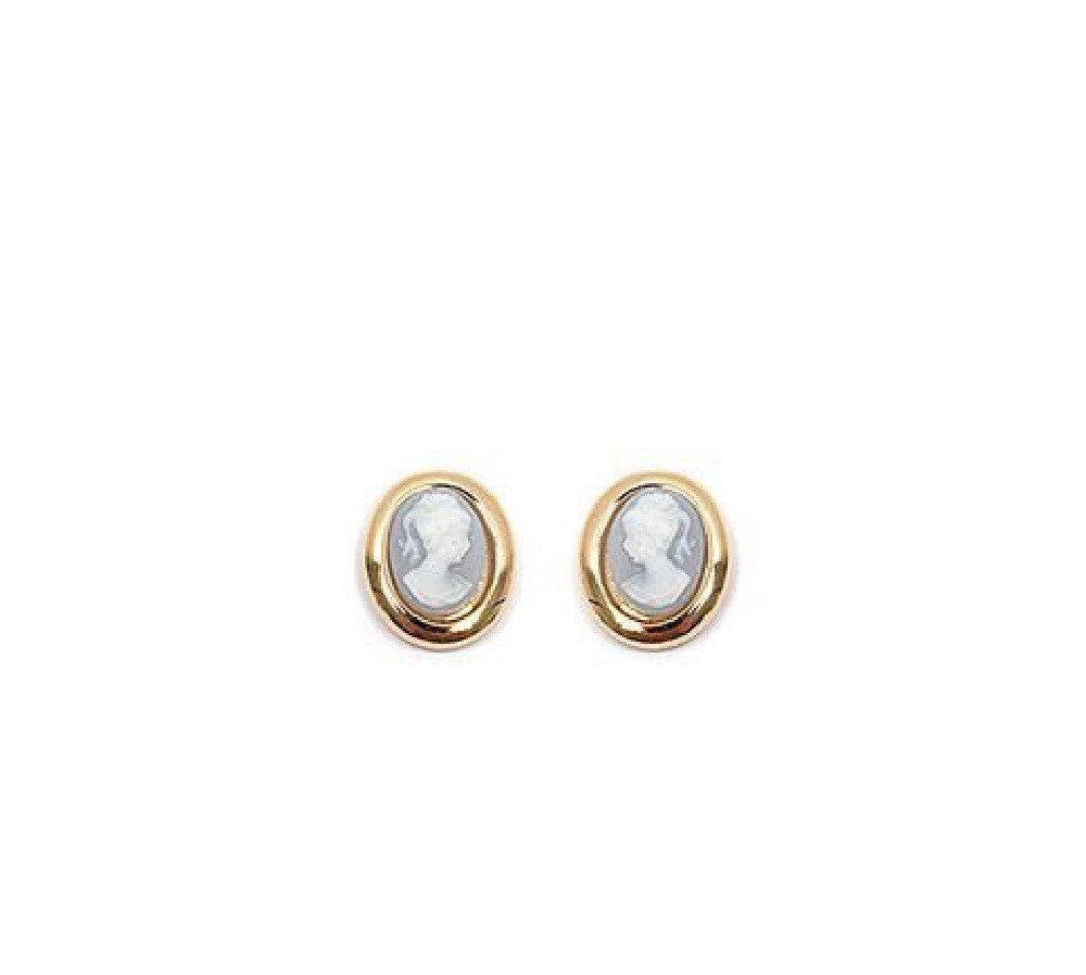 Boucles d'oreilles camée plaqué or 18 carats parfaites pour rehausser un style rétro chic