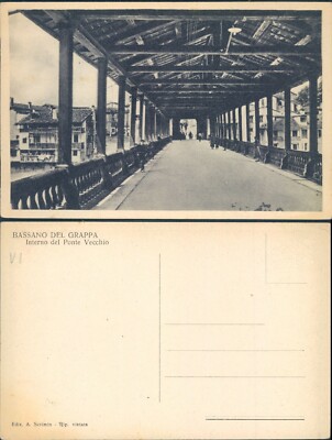 BASSANO DEL GRAPPA BEAUTIFUL ANIMATED IMAGE INSIDE THE OLD BRIDGE-N.60704