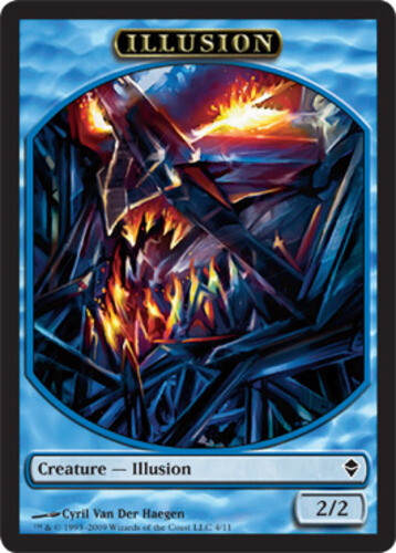 4 Illusion Token ~ Near Mint Zendikar 4x x4 Playset UltimateMTG Magic Blue Card - Picture 1 of 1