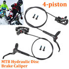 <!--F#f_0-->MTB Hydraulic Disc Brake Fits Bike Front Rear 4 Piston Oil Disc 1Pcs Bicycle Set<!--F/-->