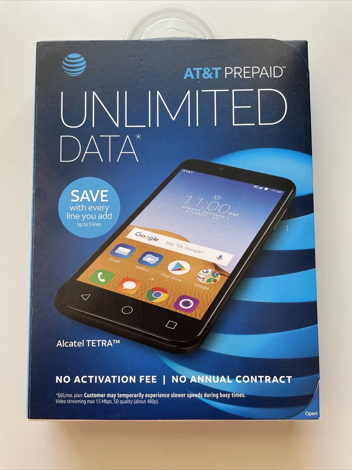 Alcatel Tetra 5041C - 16GB - Black Prepaid (AT&T) SmartPhone - Image 4 of 4