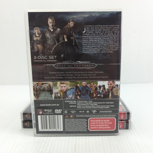 Vikings First Second Third 1 2 3 Season DVD 9-Disc Sets 2014 Action TV Series - Picture 3 of 24