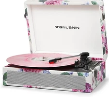 Victrola Bluetooth Portable Suitcase Record Player with 3-speed Turntable -...