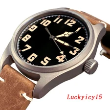 Tandorio Pilot Titanium 39mm NH35 PT5000 200M Diving Automatic Brush Mens Watch