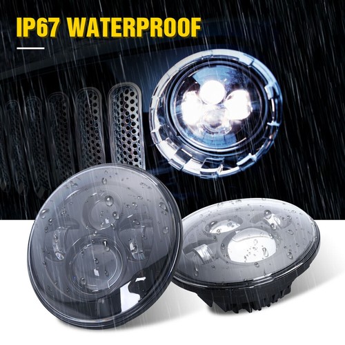 2007-2018 For Jeep Wrangler JK Combo 7'' Round LED Headlights Turn Signal Lights - Picture 5 of 14