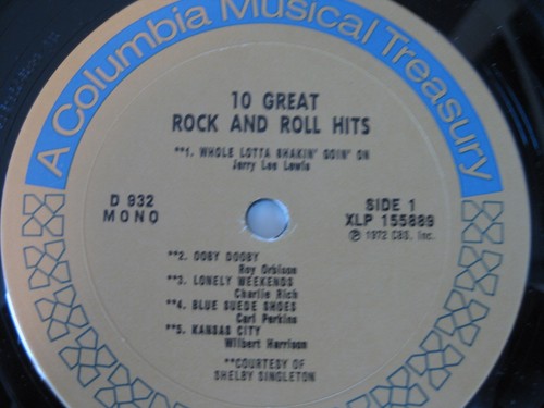 10 Great Rock And Roll Hits Record LP A Columbia Musical Treasury 1972 Vintage - Picture 3 of 4