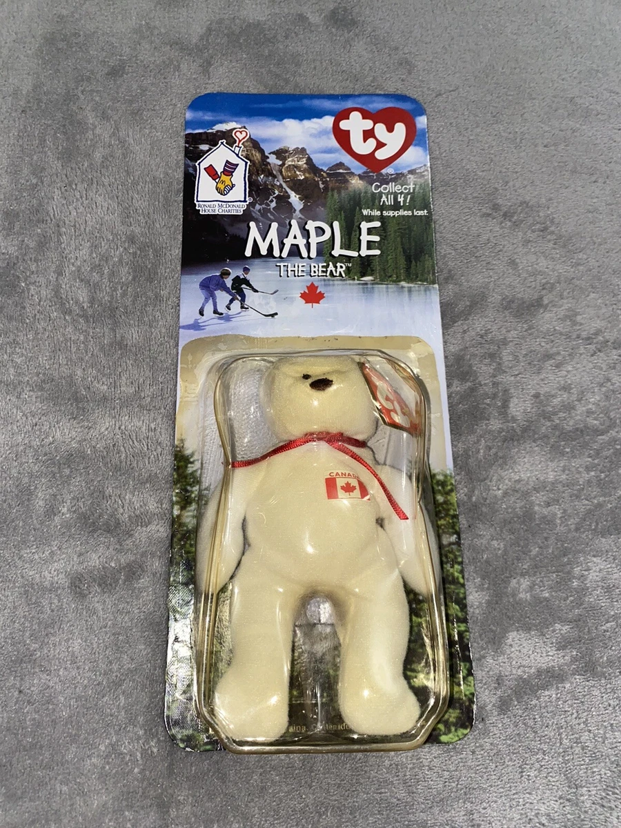 Beanie babies maple best sale the bear value