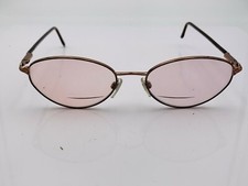 Vintage Luxottica LU2235 Brown Bronze Metal Oval Sunglasses FRAMES ONLY Italy