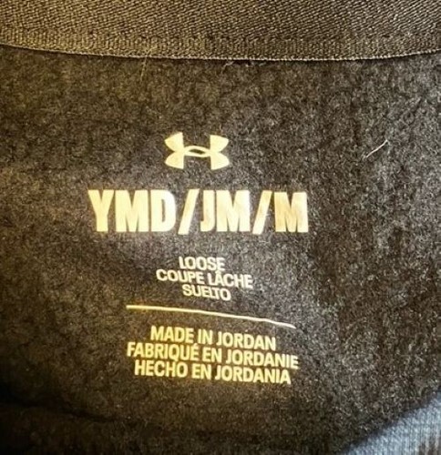 Nuova con etichette - Felpa con cappuccio Under Armour bambina NERA in pile con contorno PiINK logo grande sciolto YMed - Foto 3 di 4