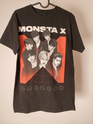 Monsta X South Korea Mens Tshirt Black Concert Band Music Rock Tour Small
