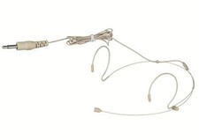 Double Earhook Headset Microphone with 3.5mm 1/8" Connector Brand New