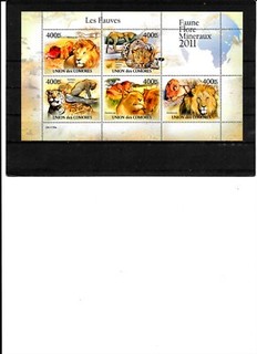 Briefmarken Comores Tiere Block 2011