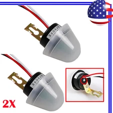 2Pcs 12V 10A Photoswitch Sensor, Auto On/Off Street Light Switch, Adjustable Tim