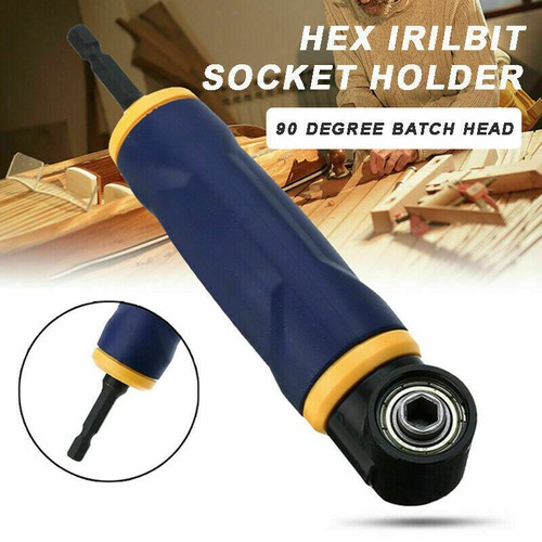 90 Degree Right Angle Extension Screwdriver Socket Adapter Drill Attachment Tool - Afbeelding 1 van 10