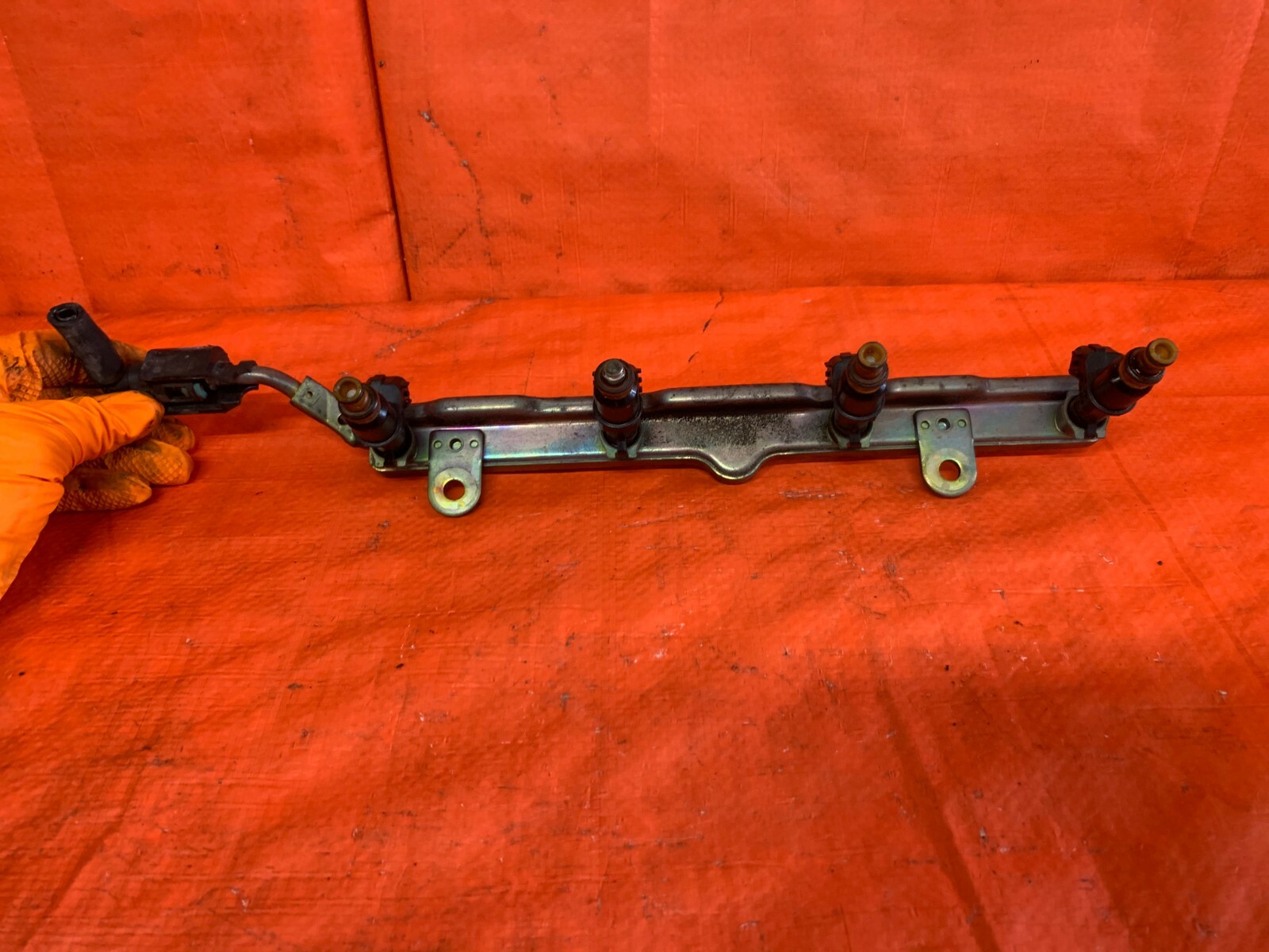 0611 HONDA CIVIC SI 2.0L K20Z3 FUEL RAIL WITH FUEL INJECTORS SET OF