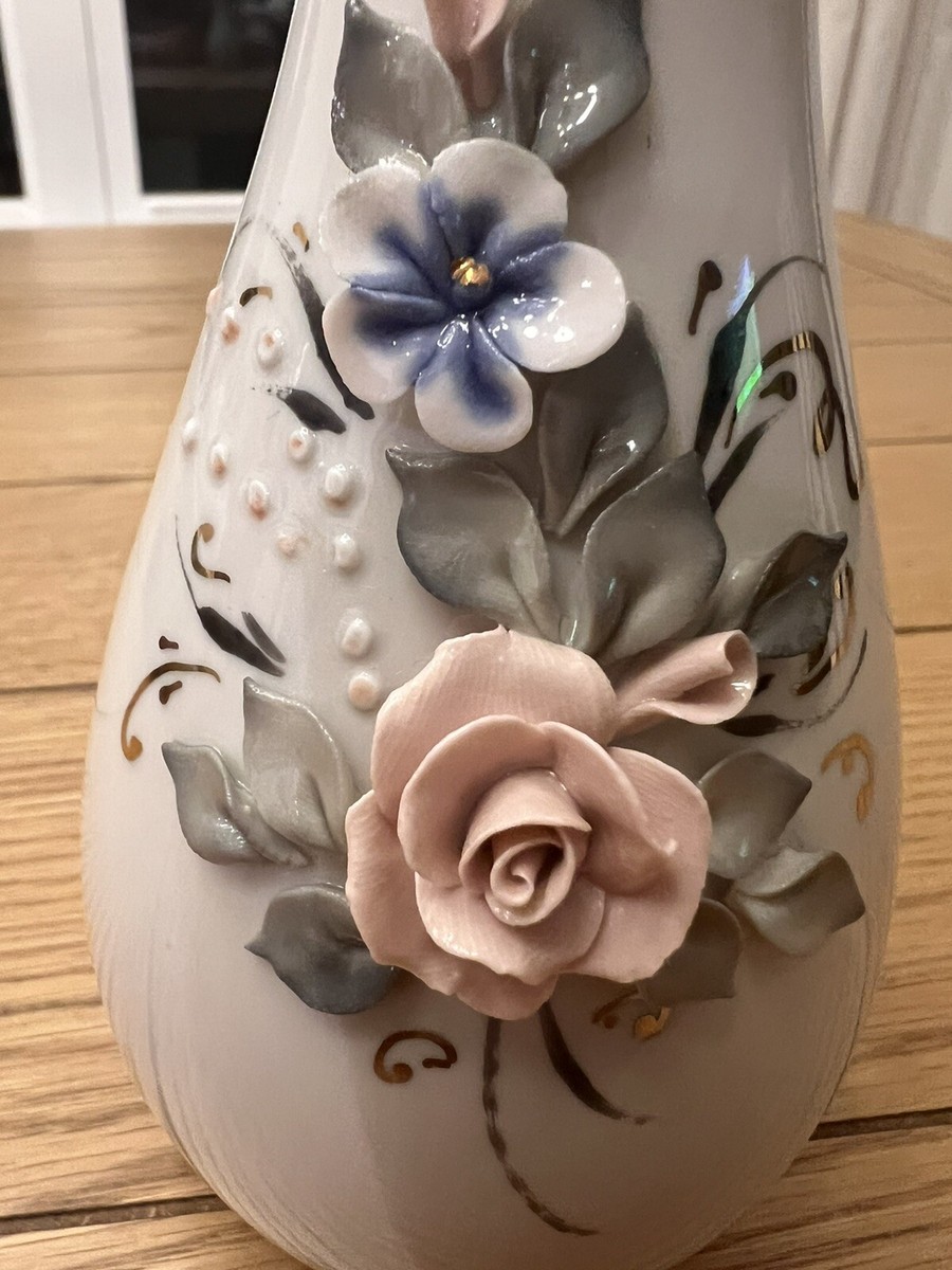 Vase En Porcelaine Russe Vintage Kislovodsk Fenix - Fait Main Années 1960-1970 (occasion)