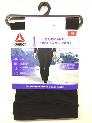 Med (29-31) Reebok Women's Stretch Performance Base Layer Pants Leggings