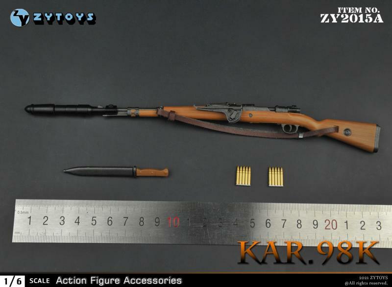 ZY Toys ZY2015A WWII German KAR 98K Rifle with Grenade 1/6
