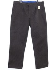 New 1950s Brown Striped Thick Cotton Pique Work Chore Pants W39 Made in France