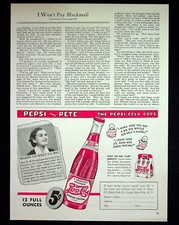 Pepsi And Pete 1930's Ad The Pepsi Cola Cops H. McDonald Makes Nickels Go Big
