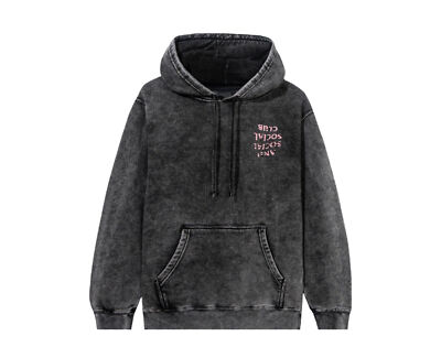 Anti Social Social Club Fall Through The Cracks Black Washed Hoodie